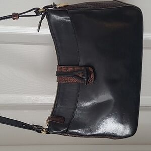 Brahmin Vintage Leather Bag With Pecan Melbourne Details